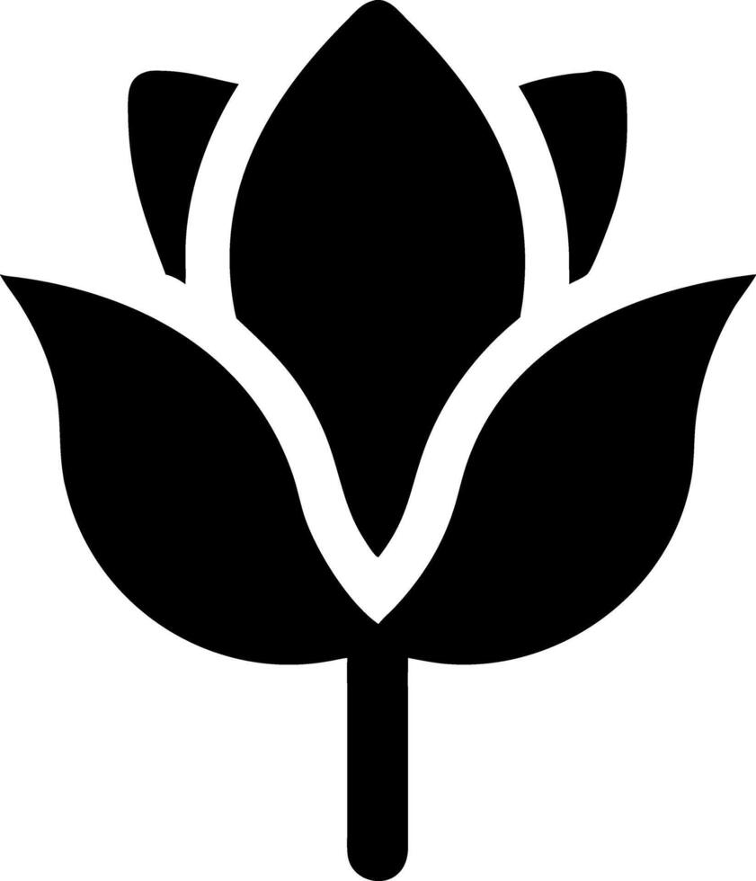 Elegant Black Tulip Silhouette Design for Decorative and Marketing Use vector