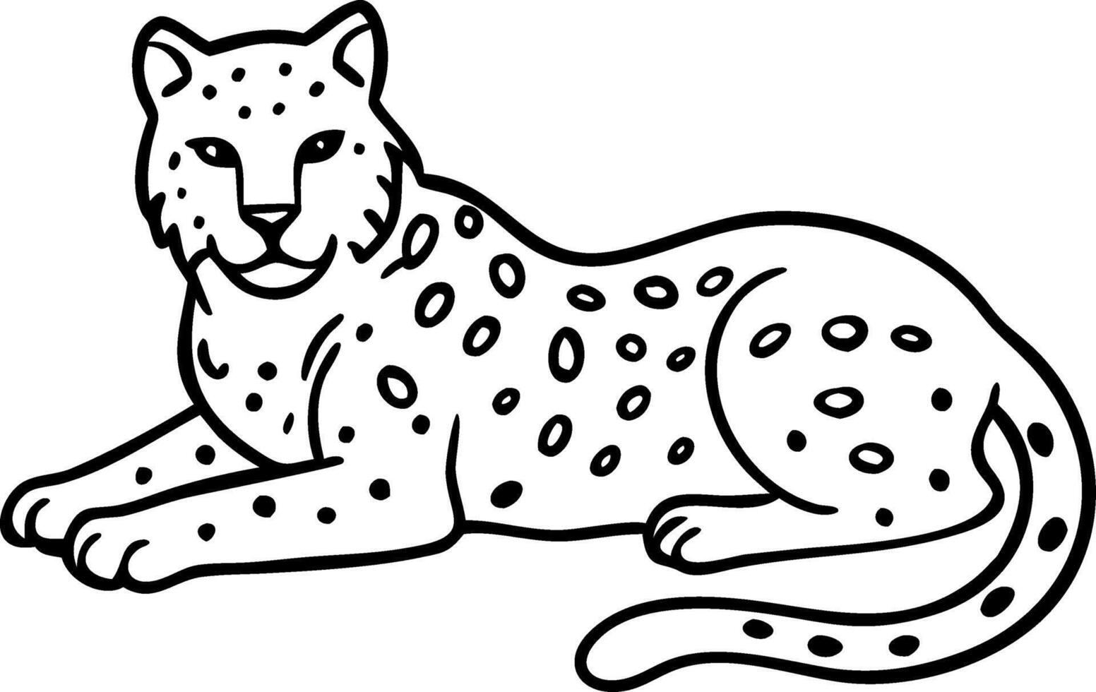 Elegant Cheetah Illustration Wildlife Art Design vector