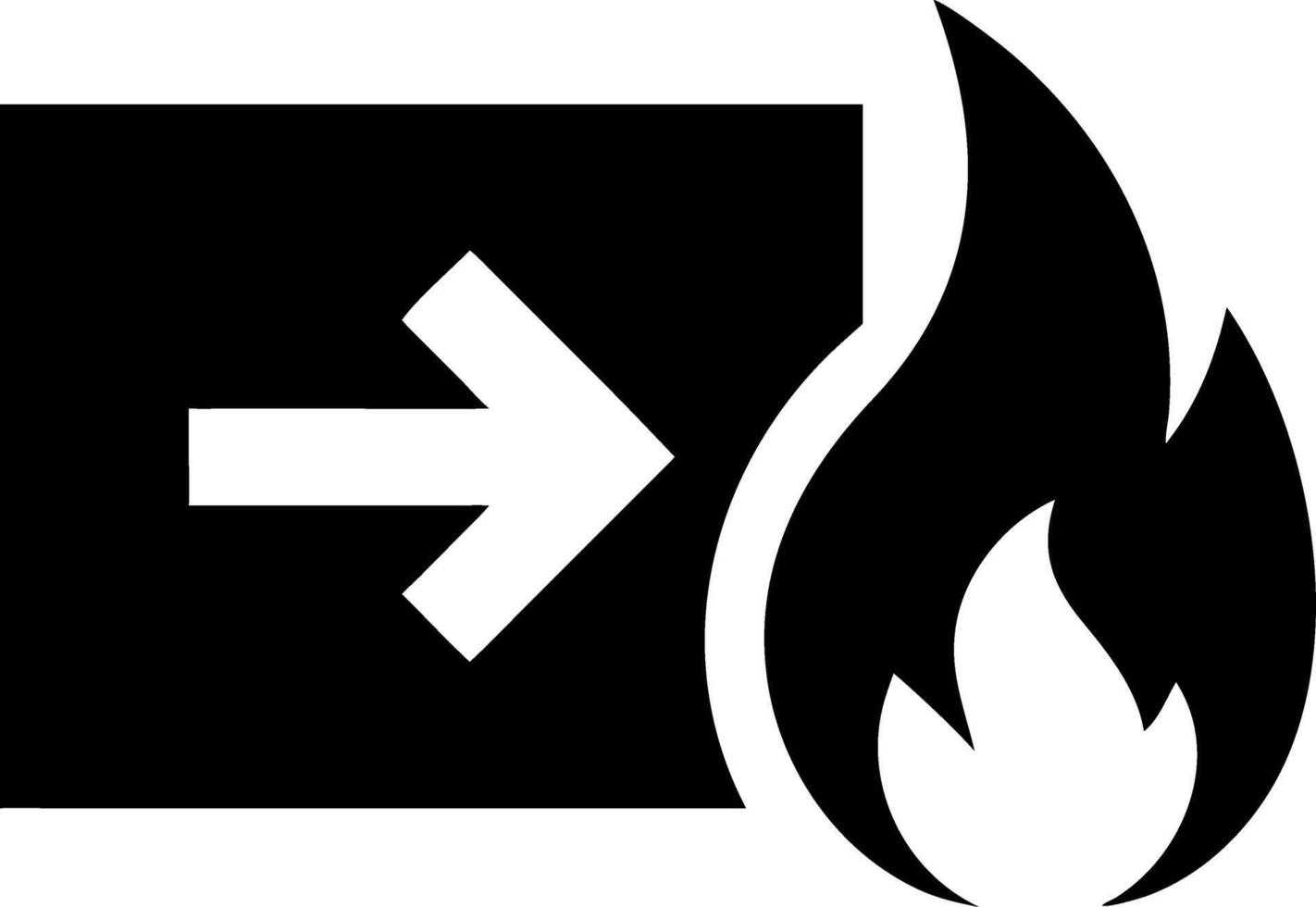 Emergency Exit Fire Safety for Evacuation Guidance Illustration vector