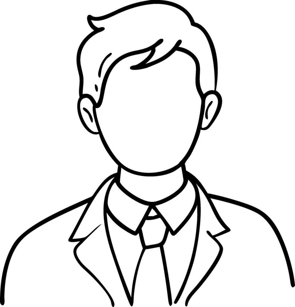 Faceless Male Avatar in Business Suit for Professional Profile Concepts vector