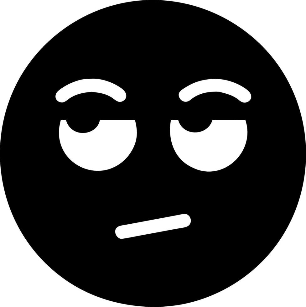 Expressionless Face Emoji Representing Indifference and Unamusement vector