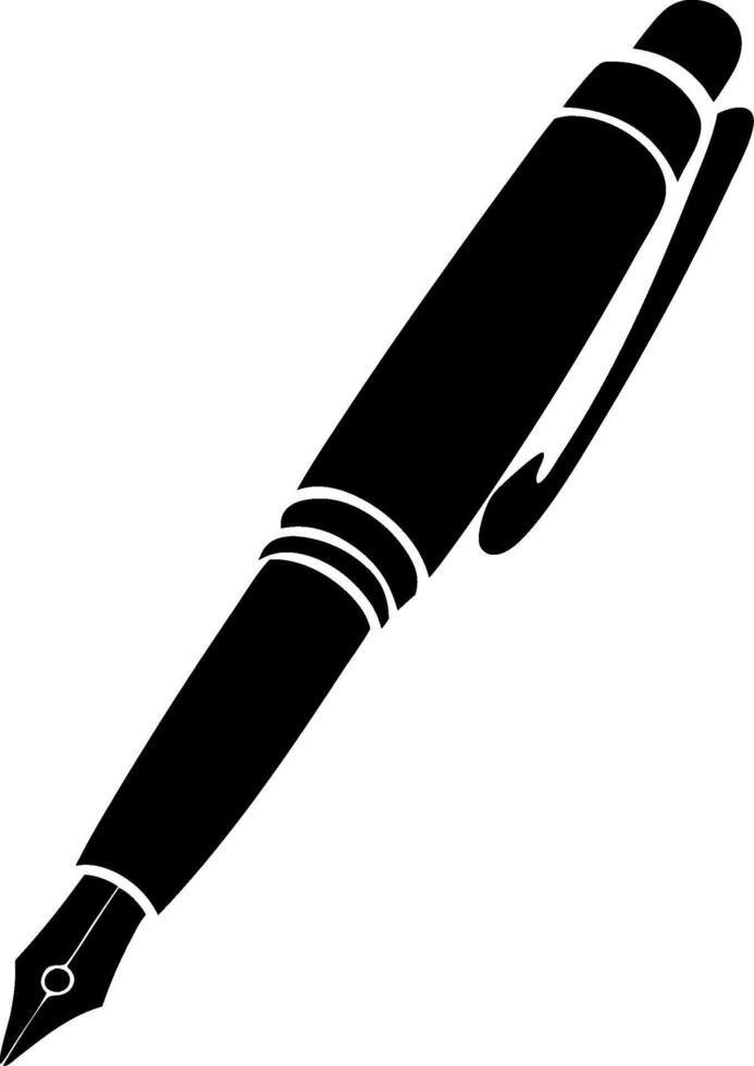 Fountain Pen Illustration Symbolizing Writing and Creativity vector