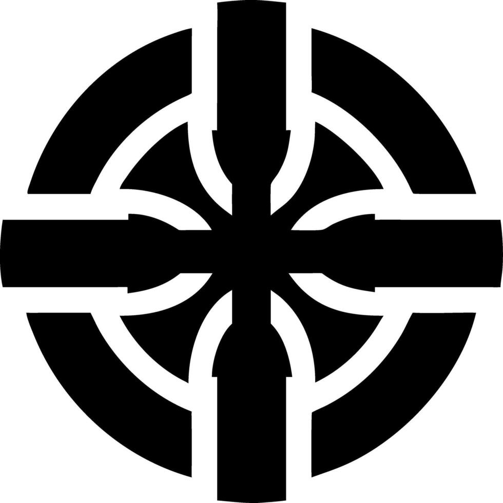 Geometric Celtic Knot Symbol Design for Tattoos and Decor vector