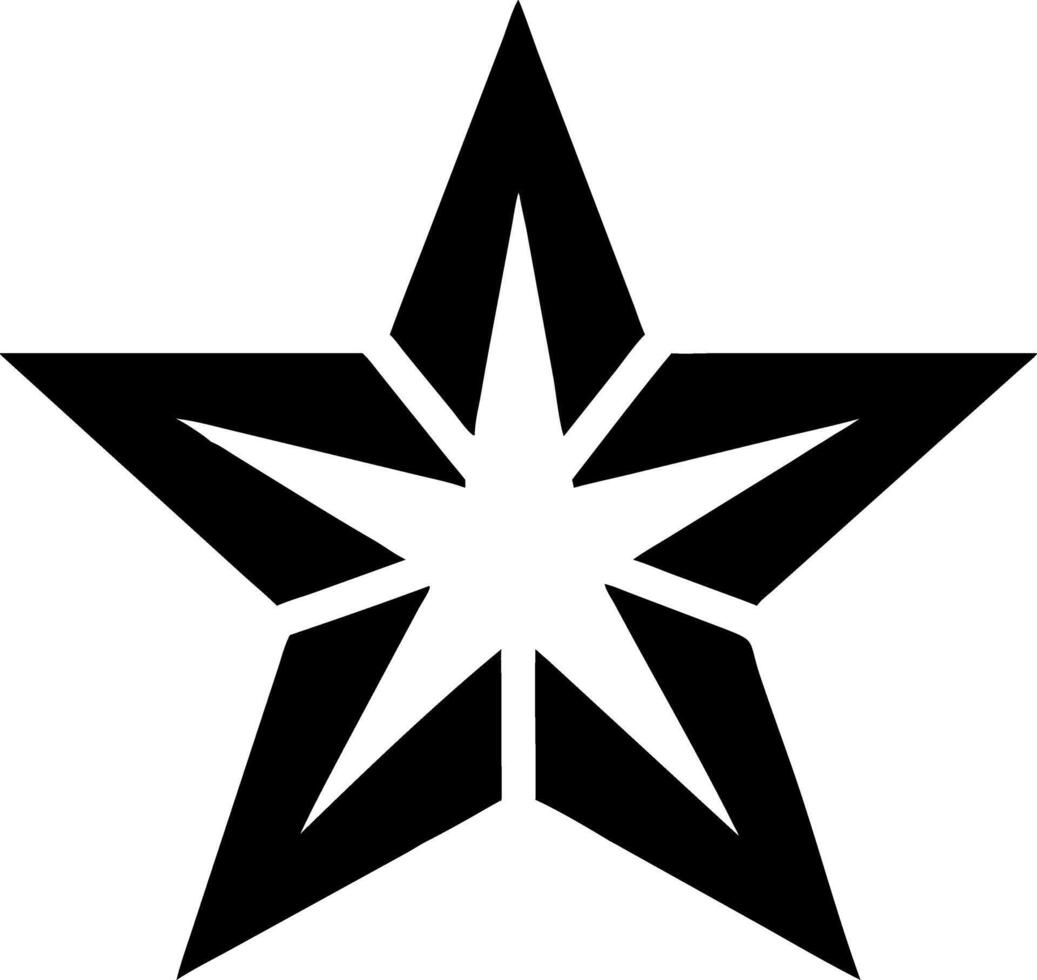 Geometric Black Star Abstract Design for Modern Decor and Branding vector