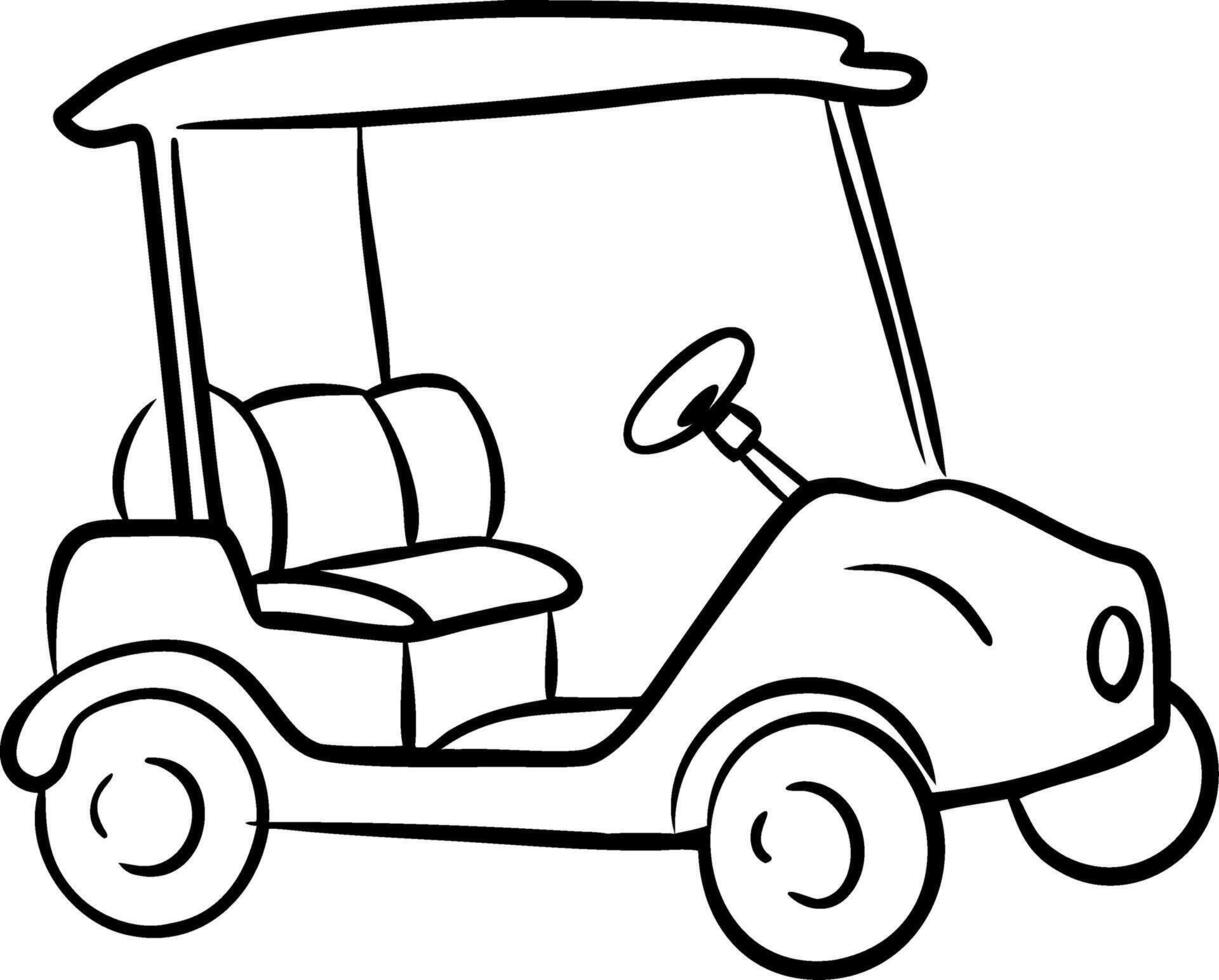 Golf Cart Illustration Ideal for Sports Transportation and Leisure Design vector