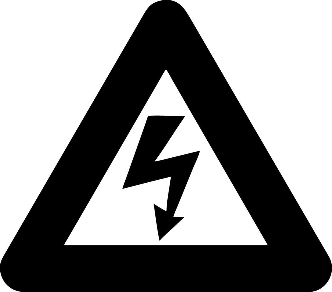 High Voltage Warning Sign for Electrical Safety and Hazard Caution vector
