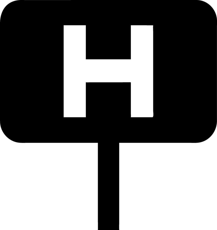 Hospital Parking Sign Illustration for Wayfinding and Transportation Design vector