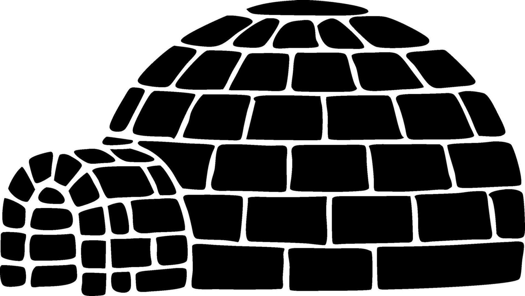 Igloo Illustration Arctic Shelter Cold Climate Design vector