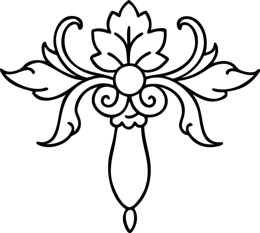 Intricate Floral Ornament Design for Decorative Art and Craft Projects vector