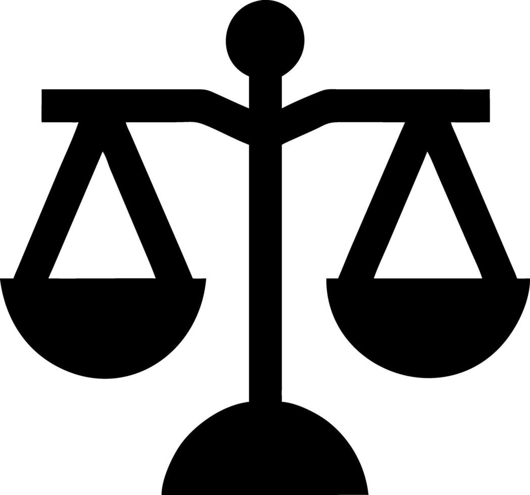 Legal Justice Balance Scale Symbol for Law and Order Concepts vector