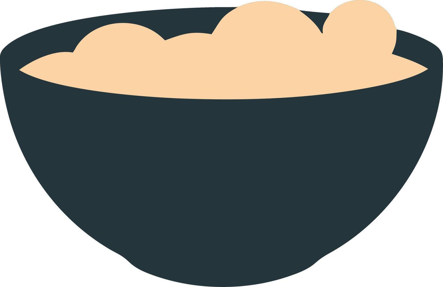 Minimalist Black Bowl with Popcorn Illustration for Culinary and Home Decor vector