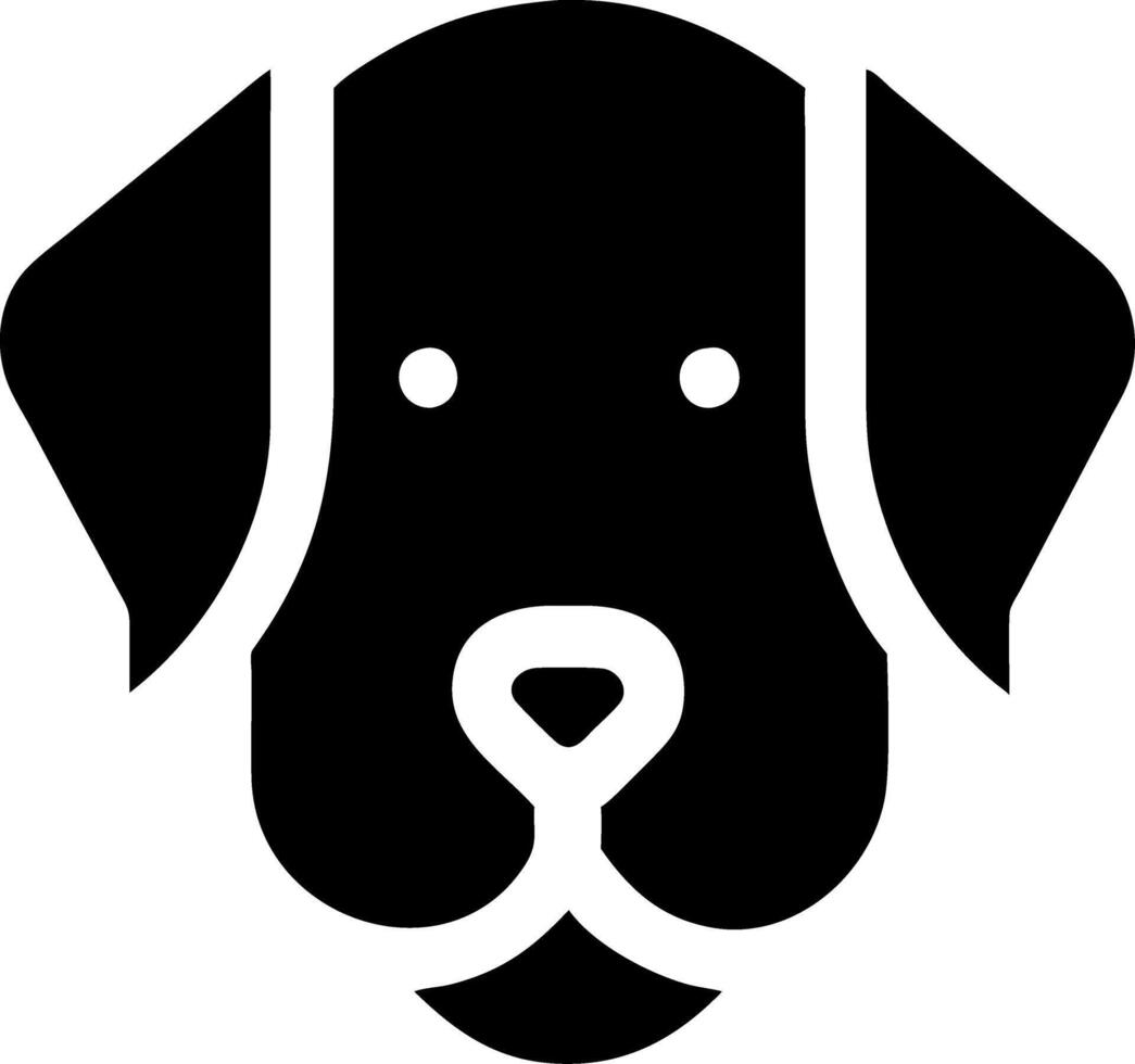 Minimalist Dog Face Design for Pet Branding and Graphics Projects vector