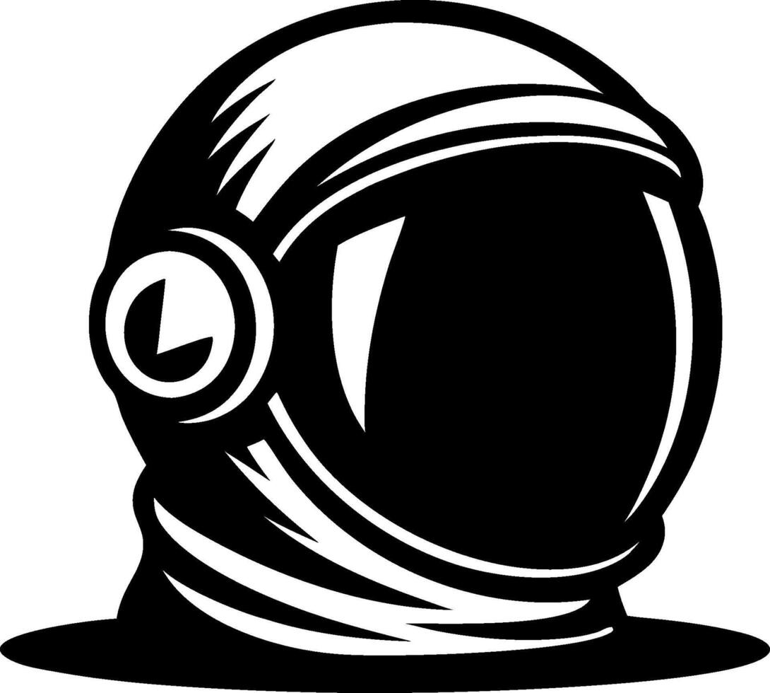 Minimalist Illustration of Astronaut Helmet Design for Space Explorers and Sci-Fi Themes vector