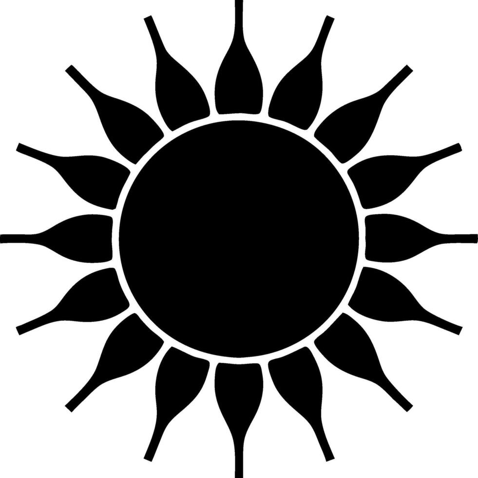 Modern Sunburst Black Silhouette for Design and Decoration vector
