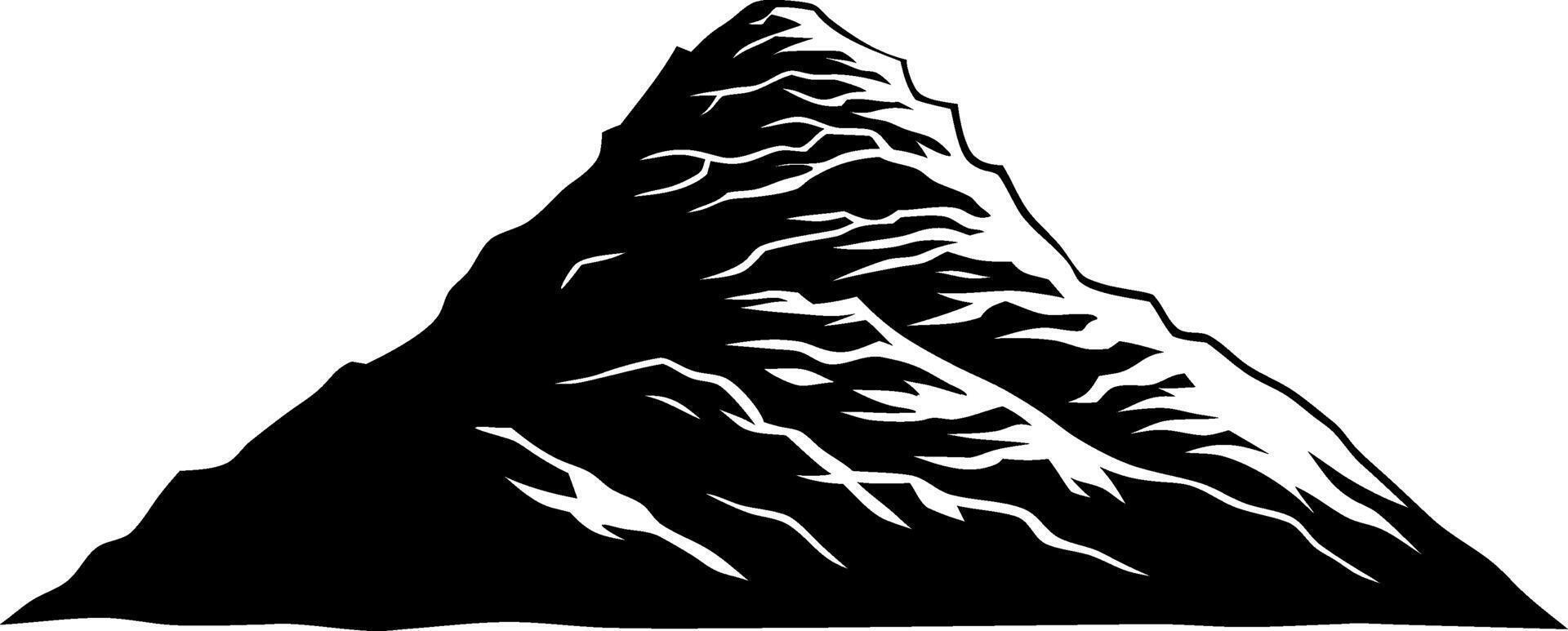 Mountain Peak Silhouette Illustration Nature Landscape Art Design vector