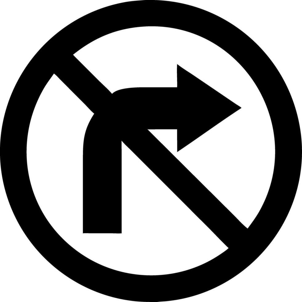 No Left Turn Traffic Sign Symbol with Prohibition Circle for Road Safety vector