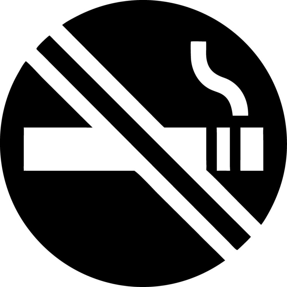 No Smoking Symbol for Health and Safety Signage vector