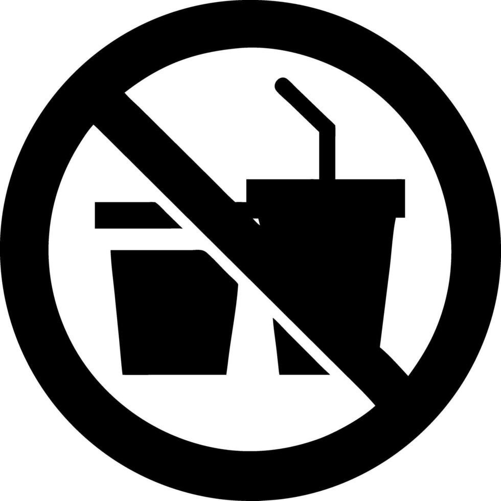 No Littering and No Food or Drink Allowed Sign for Public Spaces vector