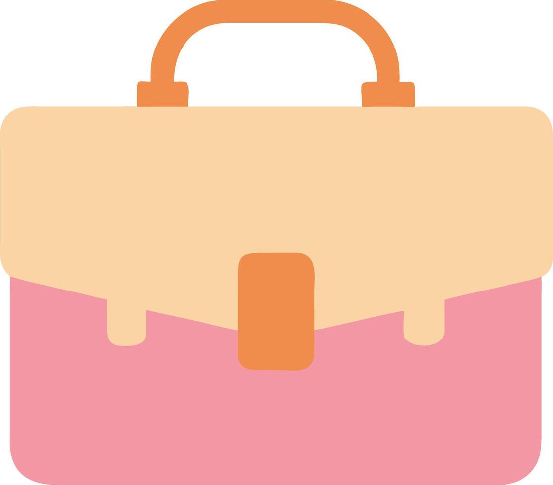 Retro Style Colorful Briefcase Illustration for Work and Business Concepts vector
