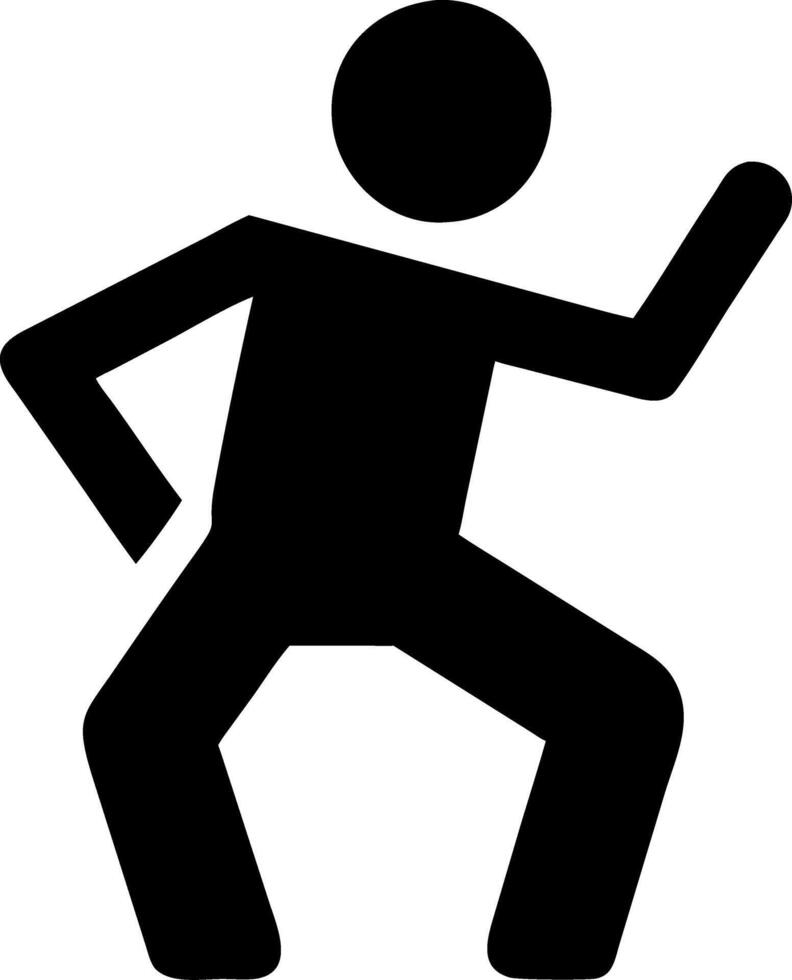 Silhouette Performing Dance Pose Body Movement Illustration vector