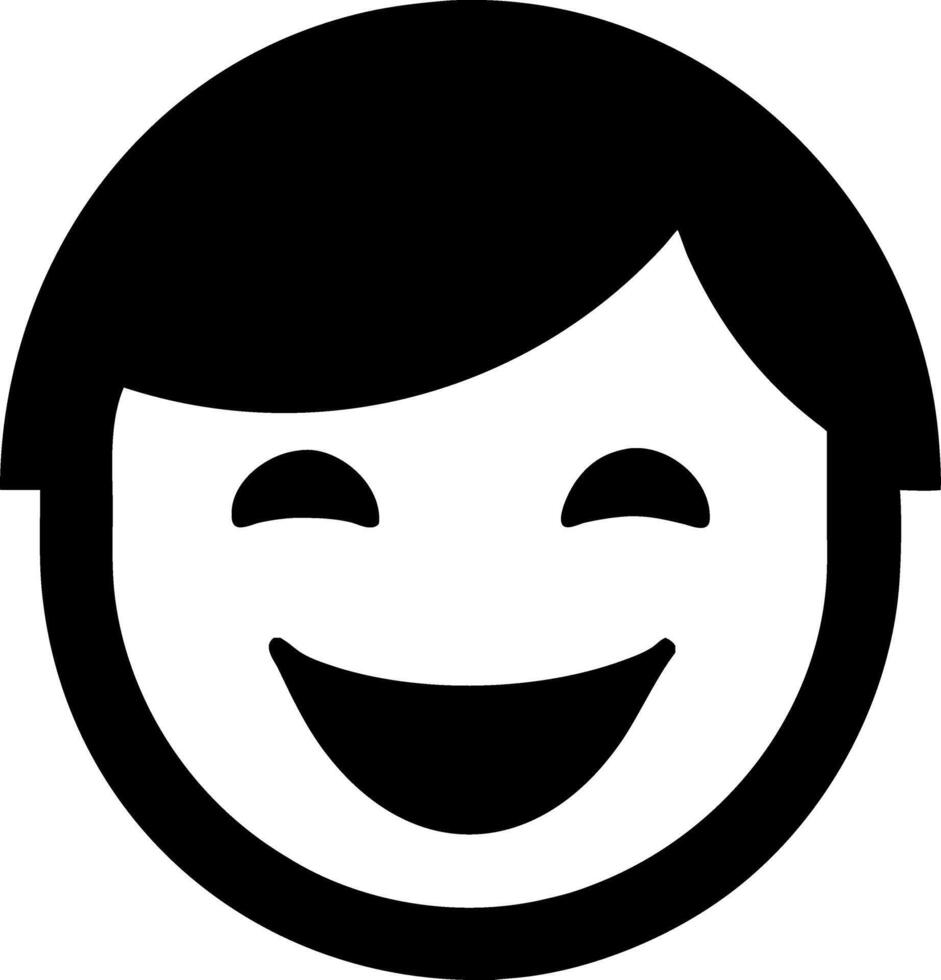 Smiling Child Face for Happiness and Joyful Design Projects vector