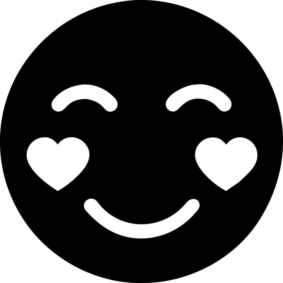 Smiling Heart Eyes Emoji Expressing Love and Happiness vector