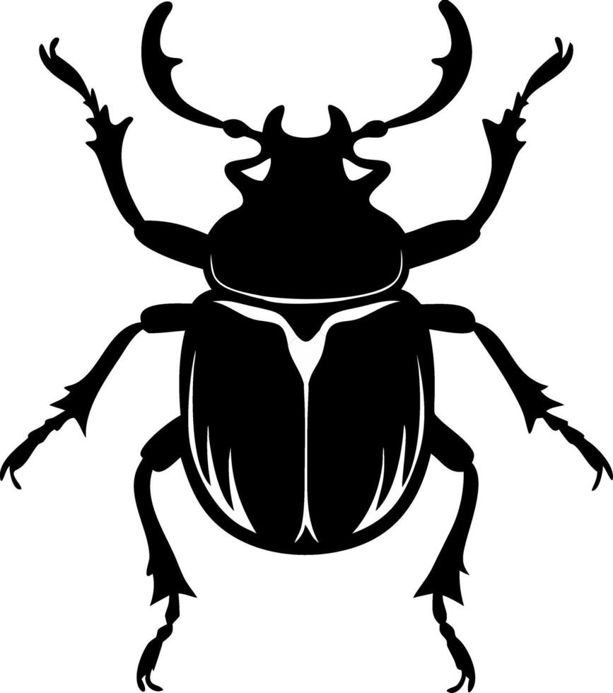 Stag Beetle Illustration Entomology Art Insect Silhouette vector