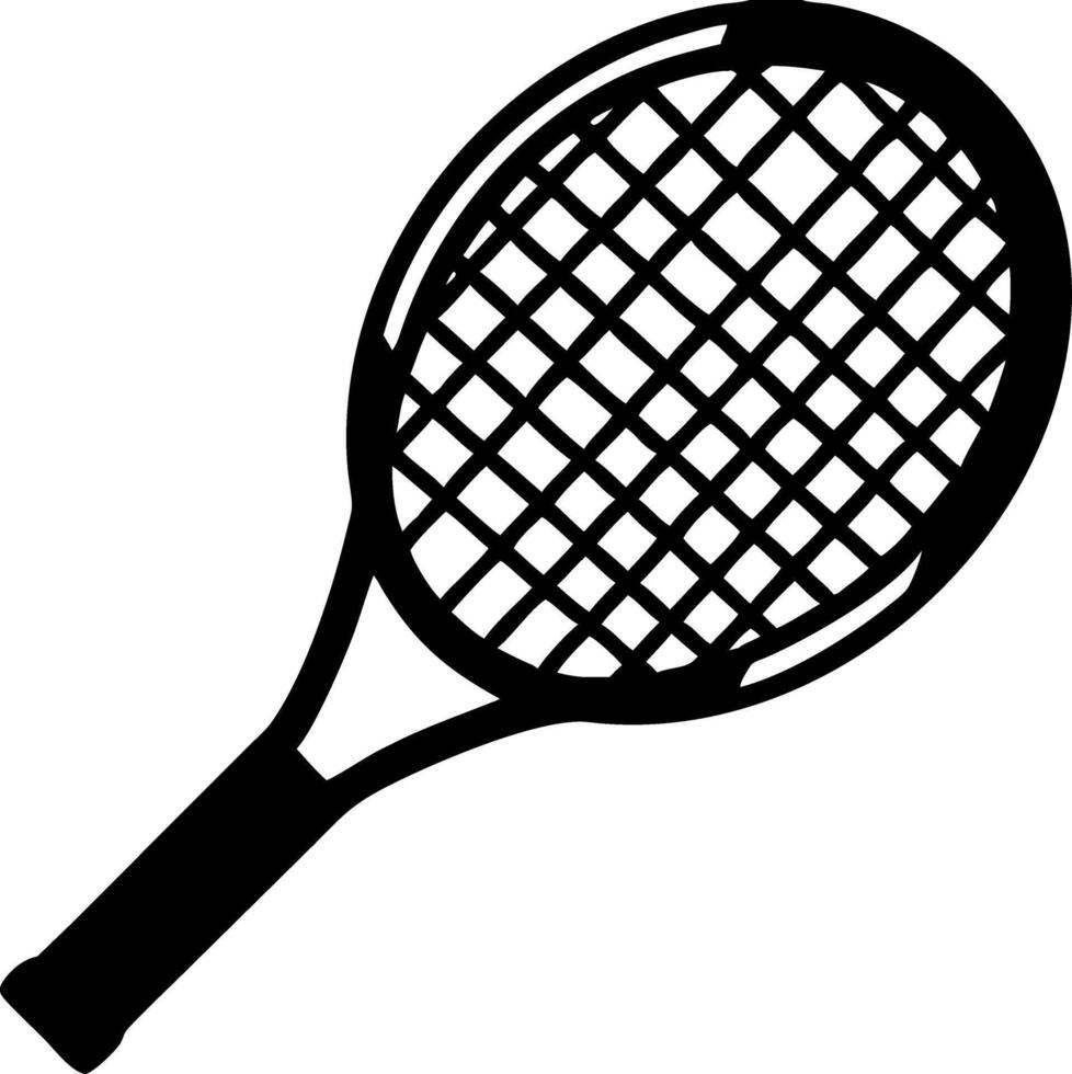 Tennis Racket Silhouette for Sports and Fitness Design Projects vector