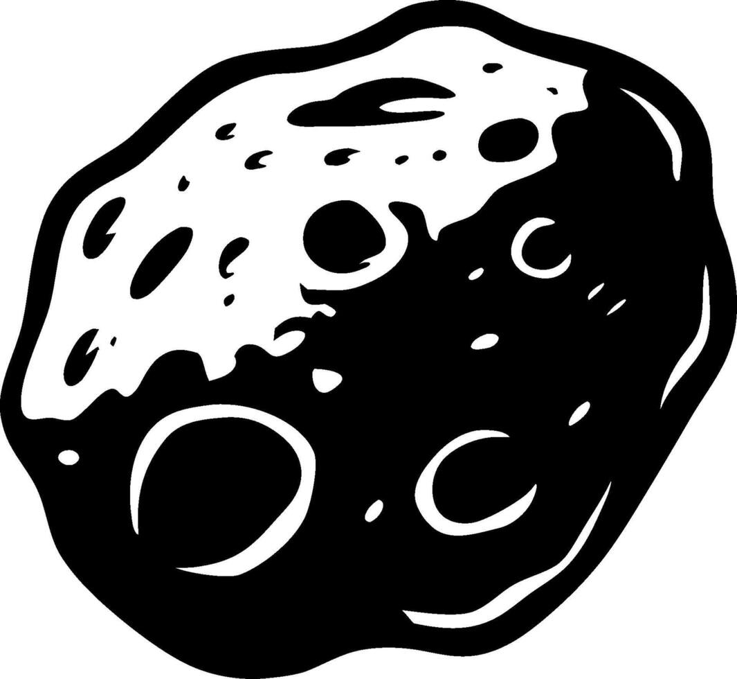 Illustration Asteroid Celestial Rock Space Object with Craters vector