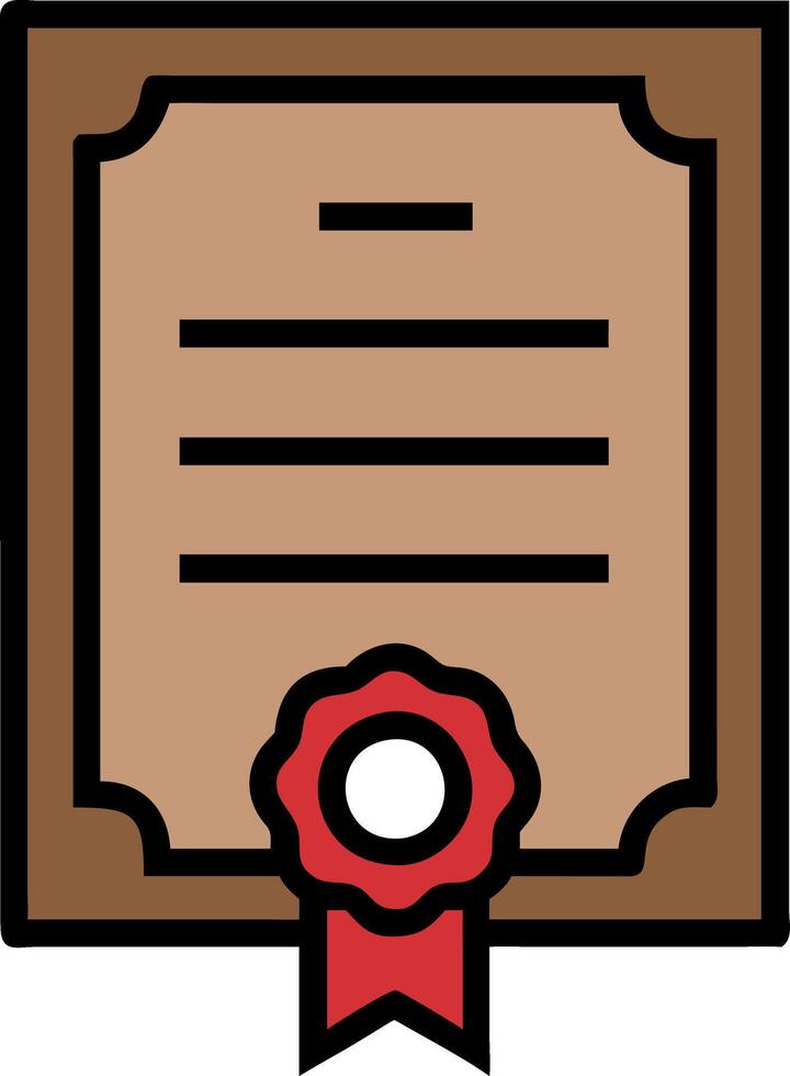 Illustration Certificate with Ribbon for Achievement or Award Recognition vector