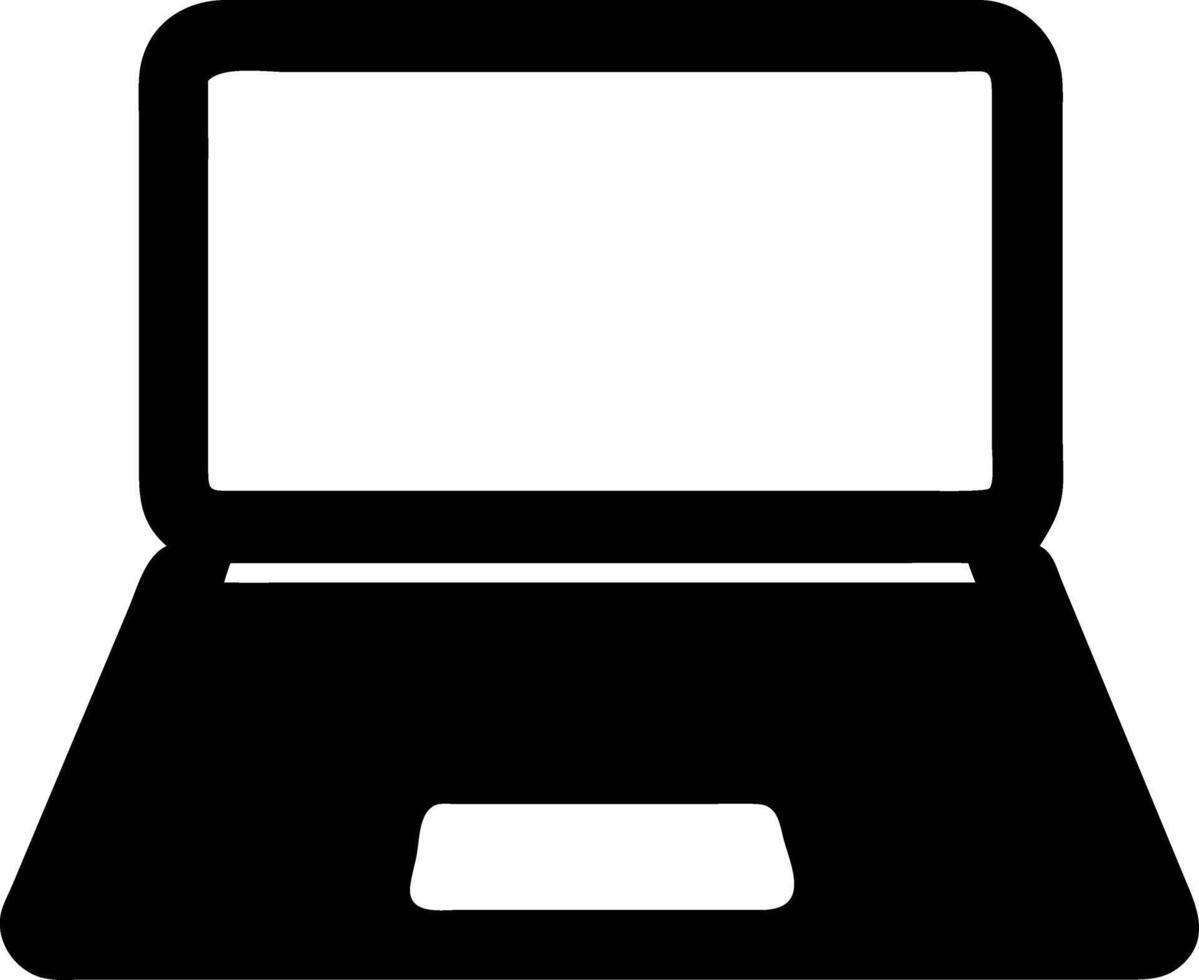 Illustration of Black Laptop for Technology and Digital Design Projects vector