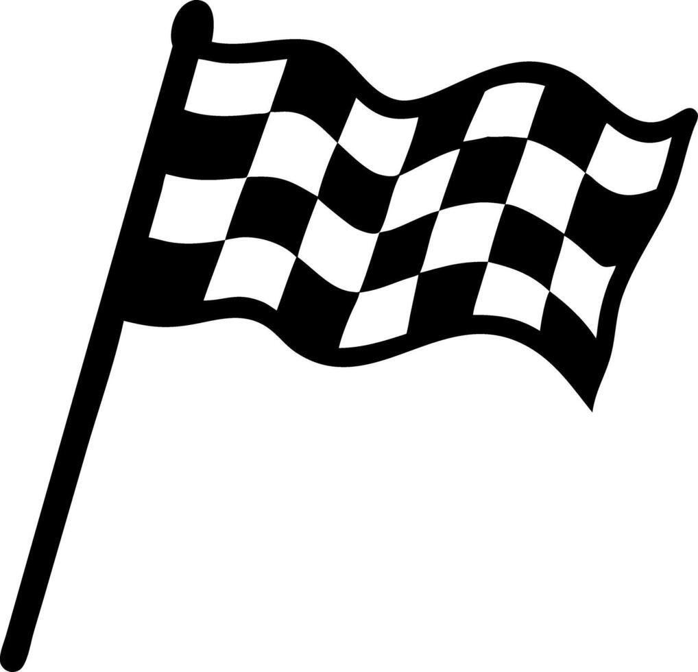 Illustration of Checkered Racing Flag for Motorsport Competition Design vector