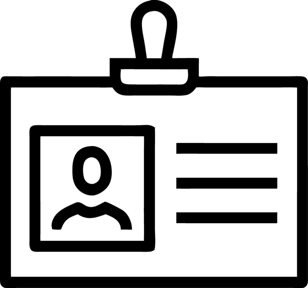 Illustration of ID Badge for Identification and Security Purposes vector