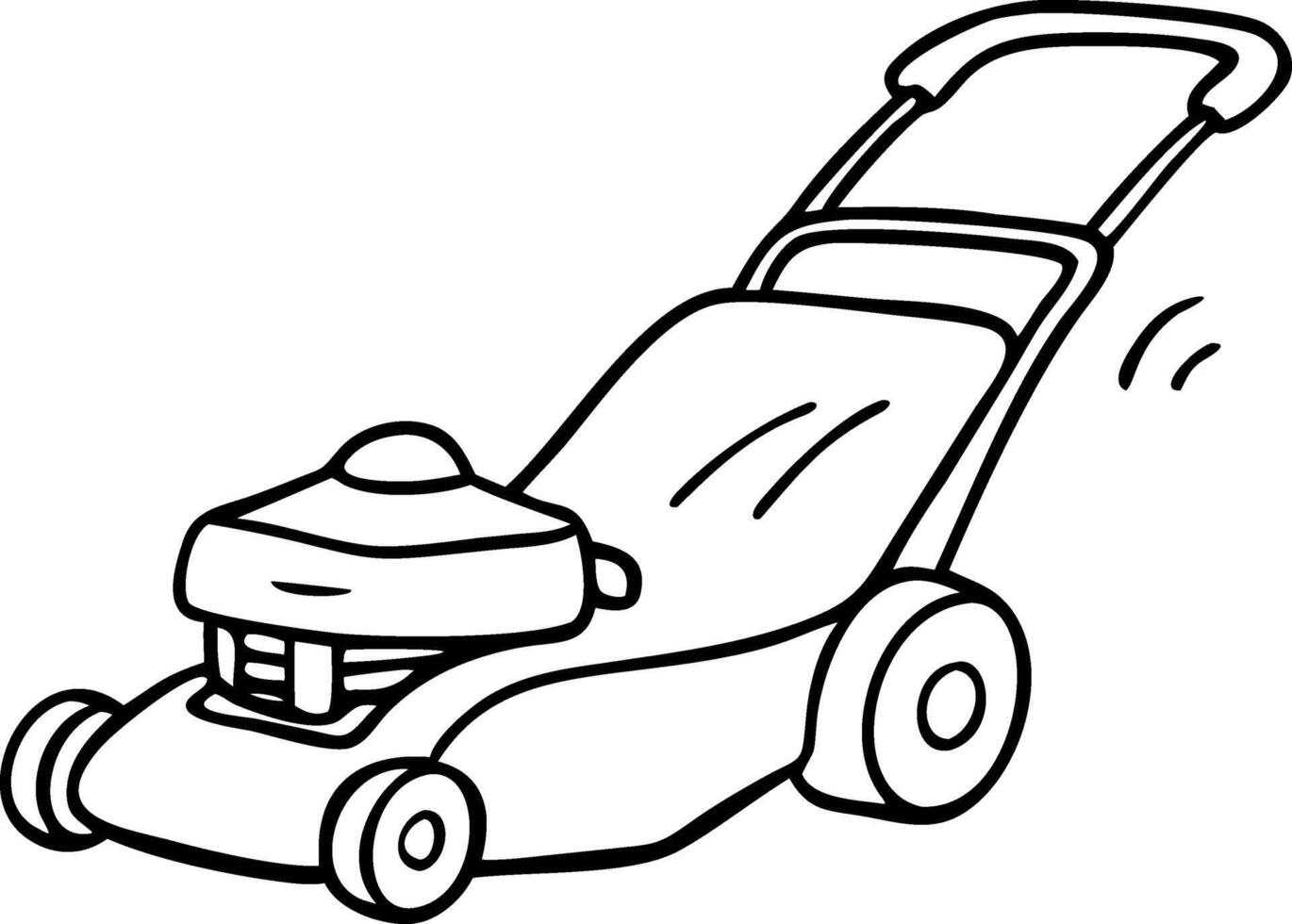 Illustration of Lawn Mower for Gardening and Landscaping Design Projects vector