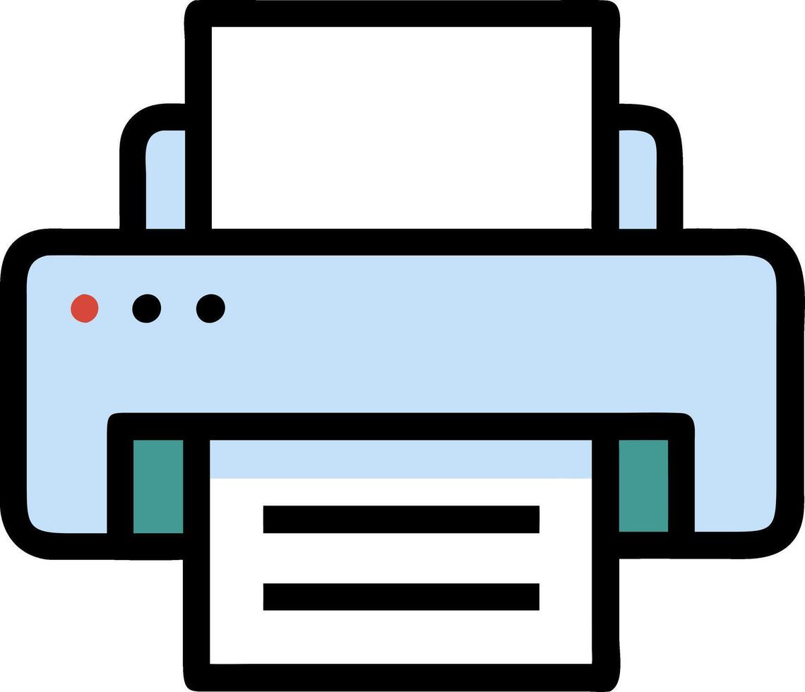 Illustration of Office Printer with Paper for Business and Tech Design vector