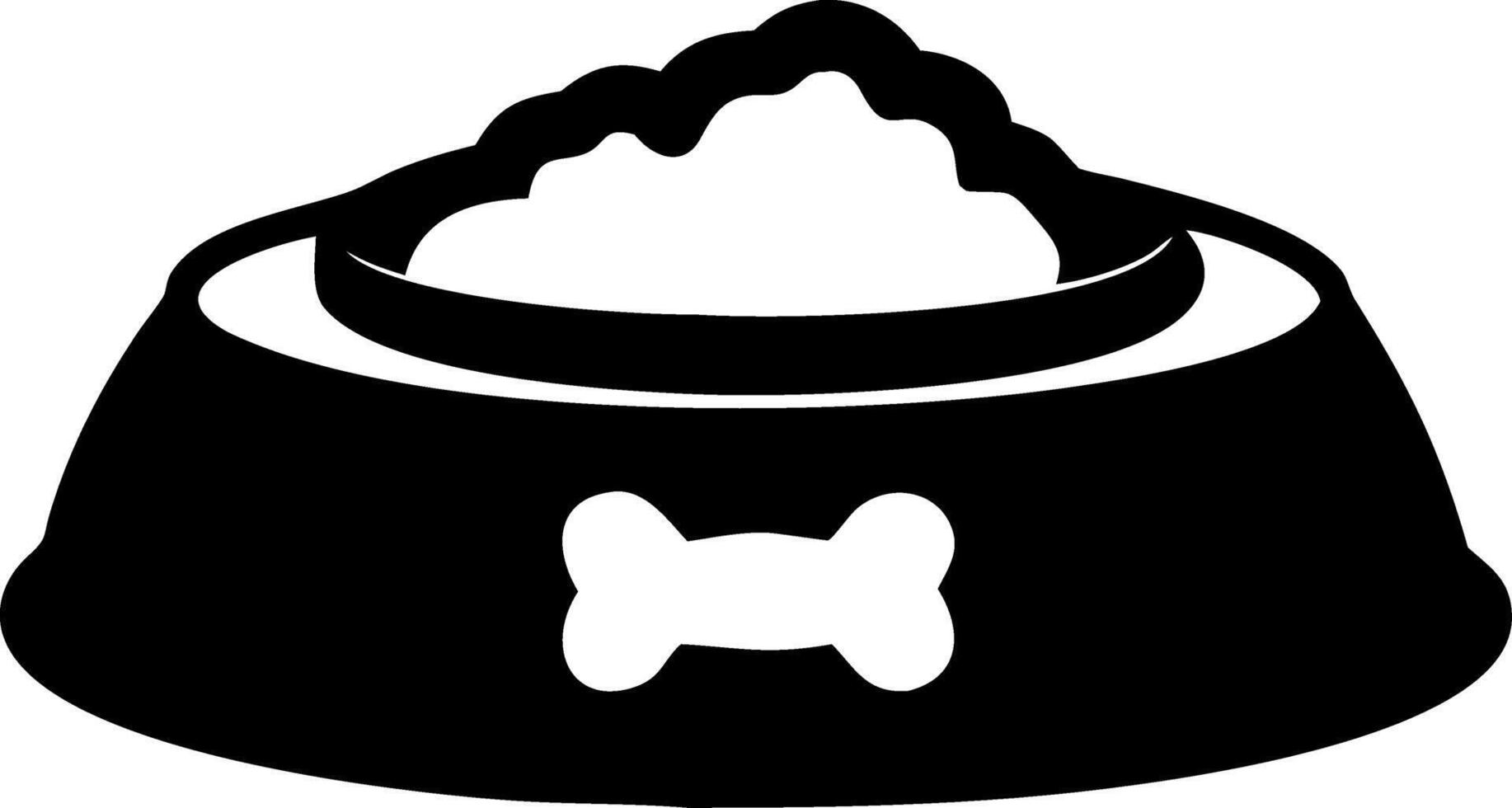 Illustration of Pet Food Bowl with Bone for Animal Care and Nutrition vector