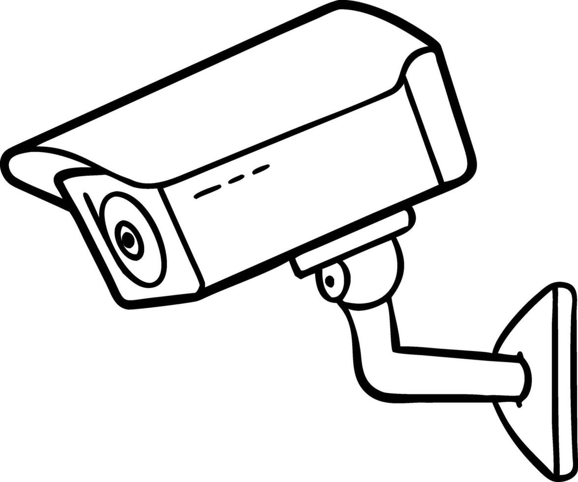 Illustration of Surveillance Security Camera for Monitoring and Safety vector