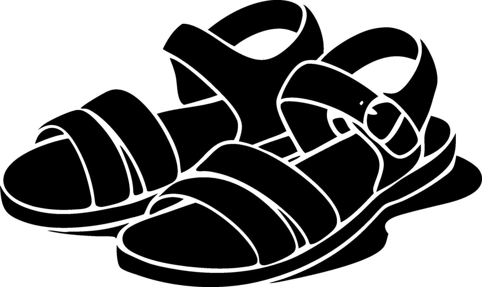 Illustration of Stylish Sandals Footwear Design for Fashion and Summer Trends vector