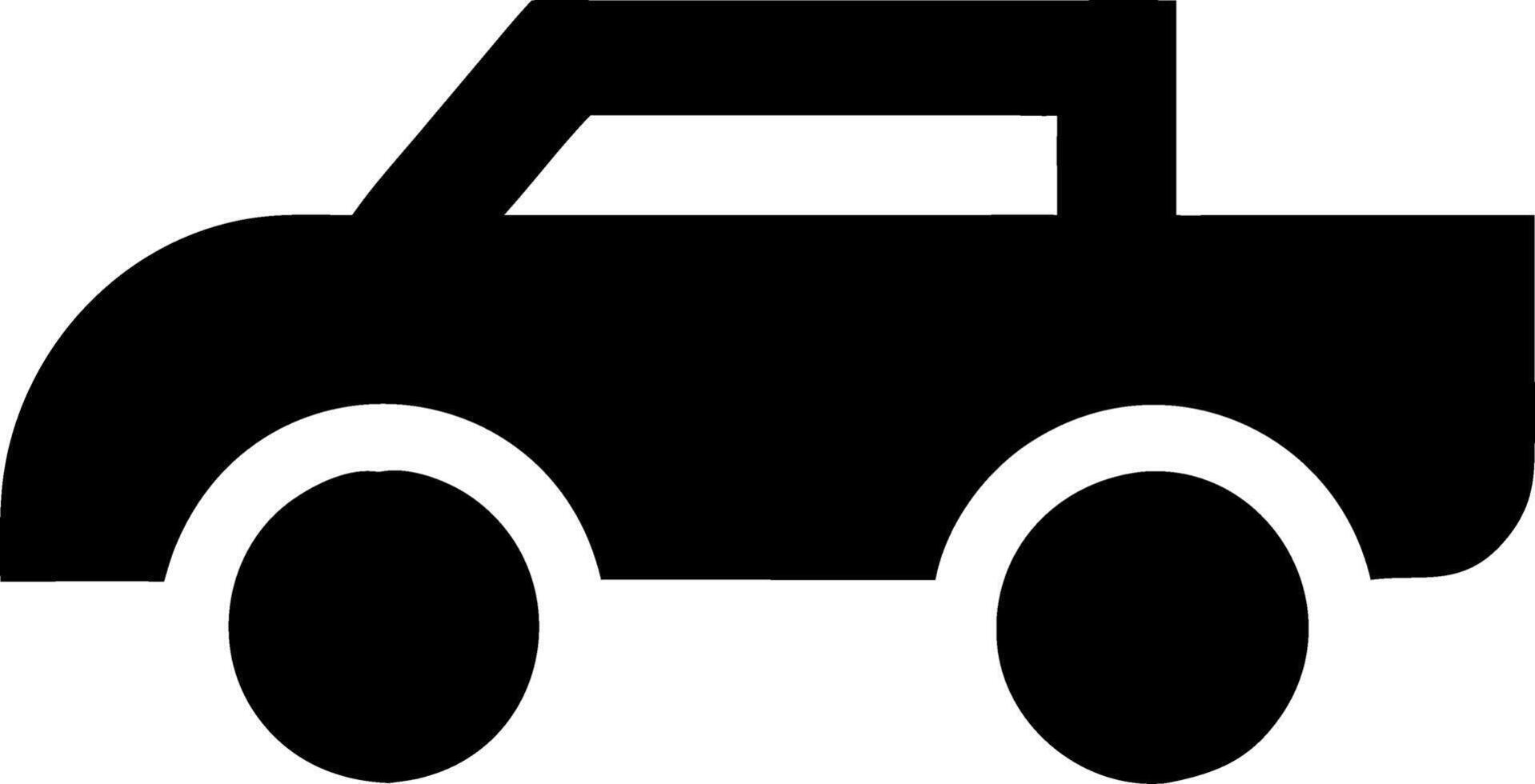 Silhouette of Pickup Truck for Automotive and Transportation Design vector