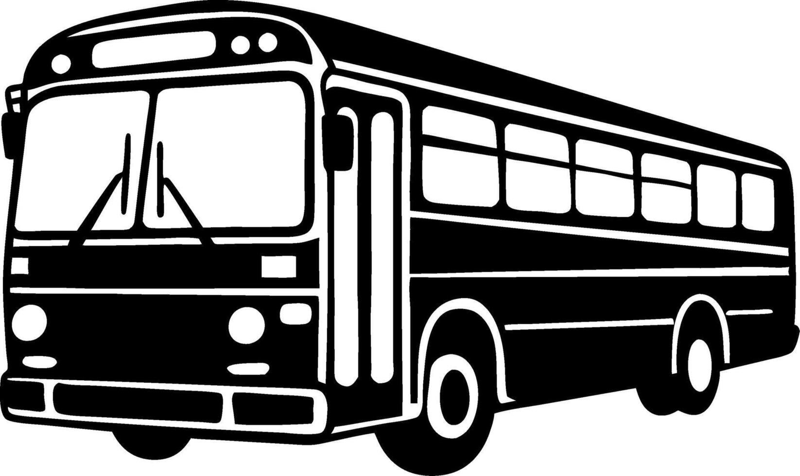 Vintage Public Bus for Transportation and Travel Design Projects vector