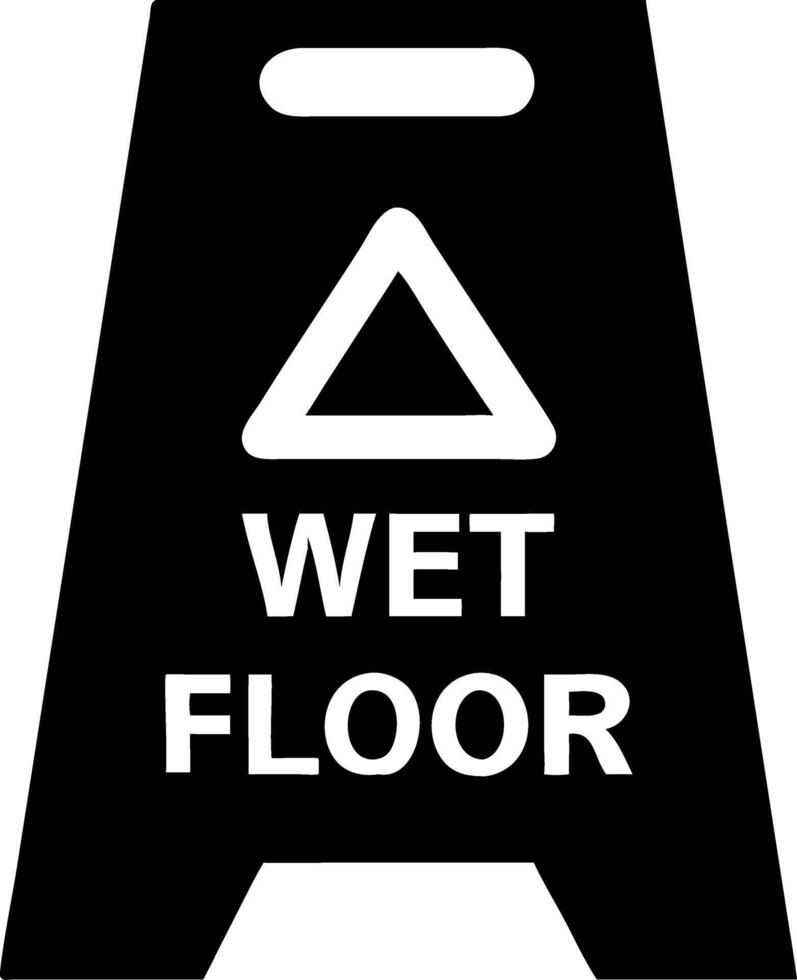 Wet Floor Warning Sign Graphic for Safety and Hazard Awareness vector