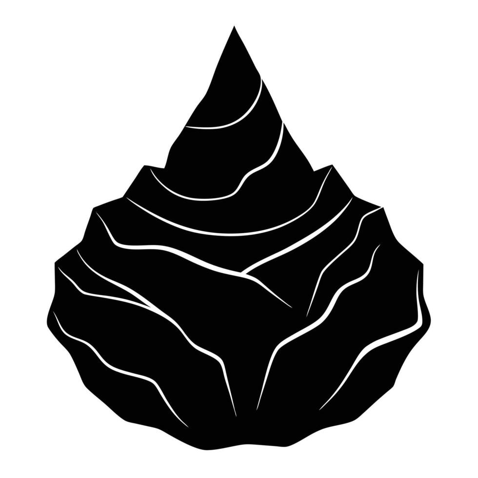 Eroded Sandstone Shape with Jagged Top Edge vector