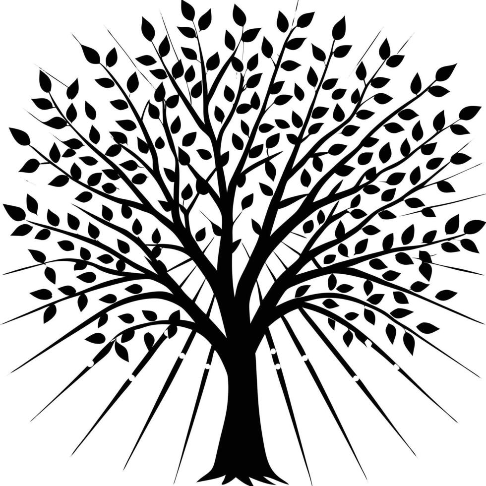 Dense Branches Creating Dappled Rays of Sunlight vector