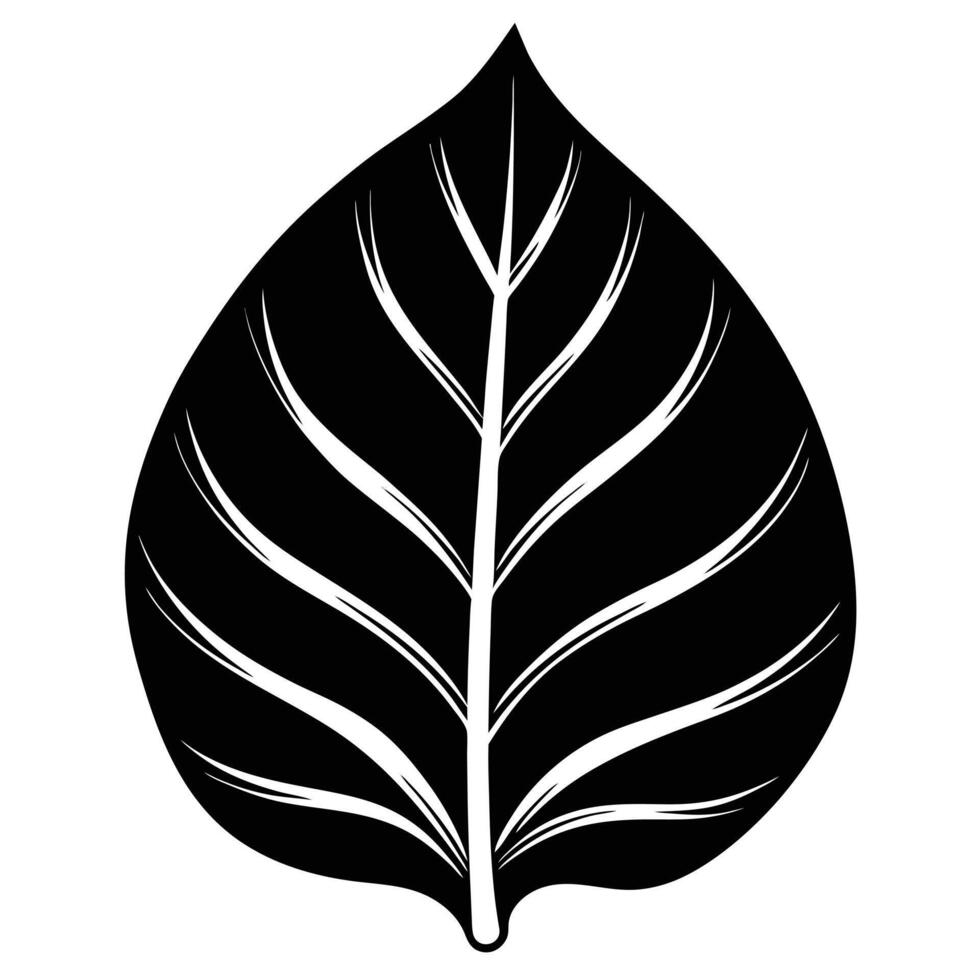 Large Leaf with Visible Cuts and Folds vector
