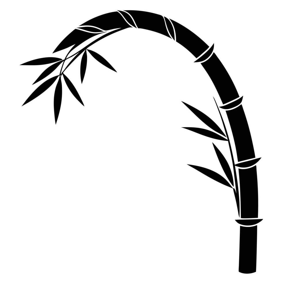 Curved Bamboo Stalk in Downward Arch vector