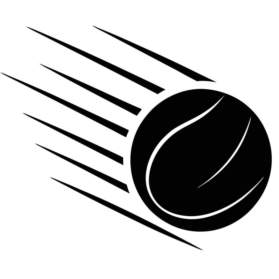 Tennis Ball Mid-Air with Motion Lines vector