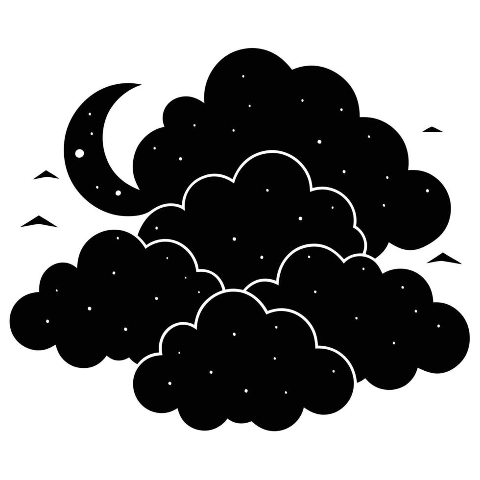 Gentle Clouds Drifting Across a Twilight Sky vector