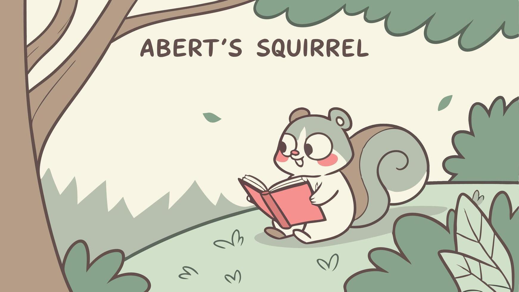 Abert's squirrel - illustration vector