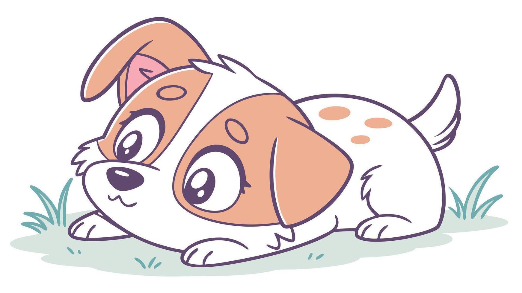 Cute puppy illustration vector