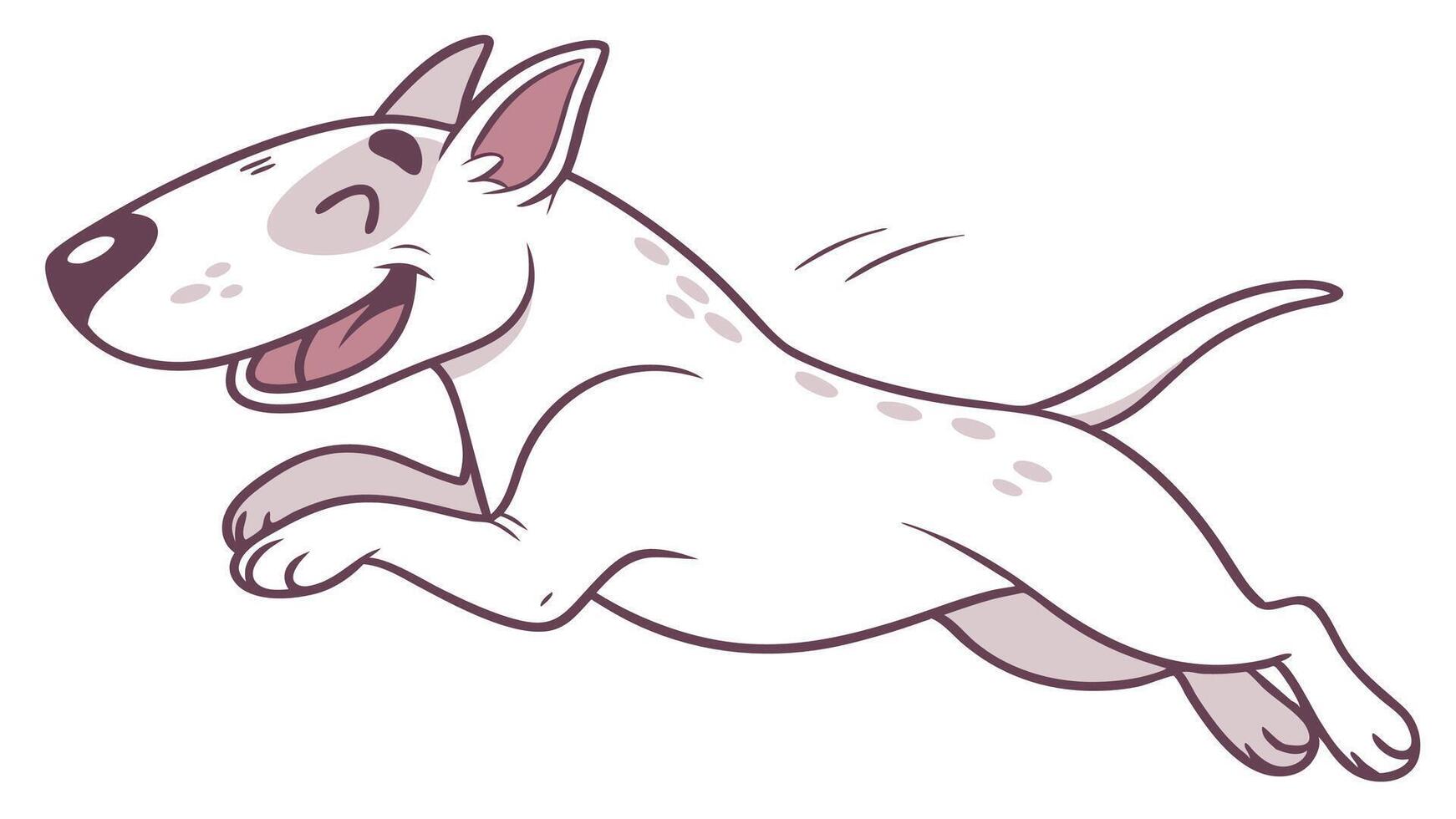 A cartoon dog running with its mouth open vector